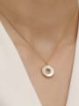 thumb Brass Shell Geometric Minimalist Trend Korean Fashion Necklace 1