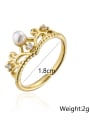 thumb Brass Cubic Zirconia Crown Vintage Band Ring 2