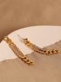thumb Brass Cubic Zirconia Geometric Vintage Hollow Chain Drop Earring 2