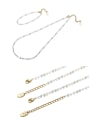 thumb Brass Glass beads Minimalist Geometric Bracelet and Necklace Set 3