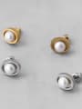 thumb Titanium Steel Imitation Pearl Geometric Minimalist Stud Earring 2