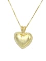 thumb Brass Rhinestone minimalist Heart Pendant Necklace 1