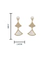 thumb Brass Shell Geometric Minimalist Clip Earring 3