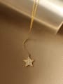 thumb Brass Double sided Star Minimalist pendant Necklace 0
