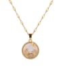 thumb Copper Cubic Zirconia Shell Trend Constellation Pendant Necklace 4