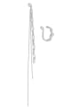 thumb Brass Tassel Minimalist Threader Earring(Single) 4