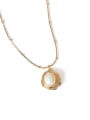 thumb Brass Imitation Pearl Geometric Vintage Necklace 4
