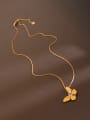 thumb Brass Cubic Zirconia Butterfly Trend Necklace 1
