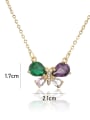 thumb Brass Cubic Zirconia Butterfly Vintage Necklace 2