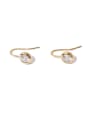 thumb Brass Rhinestone Geometric Minimalist Hook Earring 0