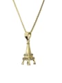 thumb Brass Cubic Zirconia Triangle Dainty Necklace 1