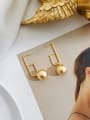 thumb Copper Imitation Pearl Geometric Minimalist Stud Trend Korean Fashion Earring 1