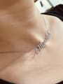 thumb Stainless steel  Minimalist   Letter  Pendant Necklace 3