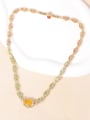 thumb Brass Cubic Zirconia Luxury Flower Earring and Necklace Set 1