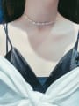 thumb Copper Alloy Cubic Zirconia White Trend Choker Necklace 1