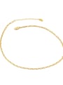 thumb Brass Geometric Minimalist chain Necklace 3