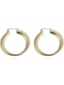 thumb Copper Hollow Round Minimalist Hoop Trend Korean Fashion Earring 2