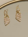 thumb Brass Cubic Zirconia Geometric Dainty Drop Trend Korean Fashion Earring 1