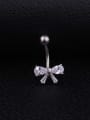 thumb Stainless steel Cubic Zirconia Bowknot Hip Hop Belly Rings & Belly Bars 0