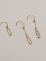 thumb Brass Cubic Zirconia Geometric Ethnic Hook Trend Korean Fashion Earring 1
