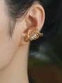 thumb Brass Freshwater Pearl Geometric Vintage Single Earring(Single -Only One) 1