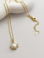thumb Brass Freshwater Pearl Fish Dainty Necklace 0