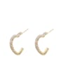 thumb Copper Rhinestone Heart Minimalist Stud Trend Korean Fashion Earring 0