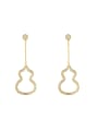 thumb Brass Rhinestone Irregular Minimalist Drop Trend Korean Fashion Earring 0