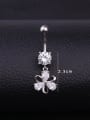 thumb Stainless steel Cubic Zirconia Flower Hip Hop Belly studs & Belly Bars 4