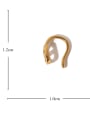 thumb Brass Hollow Geometric Vintage Clip Earring 1
