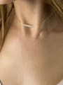 thumb Stainless steel Glass Bead Minimalist Choker Necklace 0