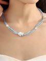 thumb Titanium Steel Glass beads Fish Trend Multi-Layer Necklace 1