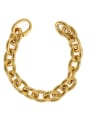 thumb Brass  Hollow Geometric Chain Artisan Link Bracelet 3
