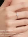 thumb Stainless steel Cubic Zirconia Round Minimalist Band Ring 2