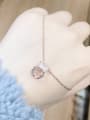 thumb Brass Cubic Zirconia Crown Dainty Necklace 1