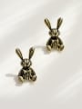 thumb Brass Rabbit Vintage Stud Trend Korean Fashion Earring 3