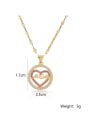 thumb Brass Cubic Zirconia Heart Minimalist Necklace 2