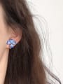 thumb Alloy Enamel Flower Minimalist Stud Earring 1