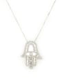 thumb Brass Cubic Zirconia Hand Of Gold Dainty Necklace 2