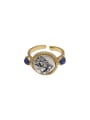thumb Brass Coin Vintage Band Ring 0