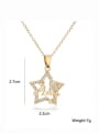 thumb Brass Cubic Zirconia Star Moon  Vintage Letter  Necklace 3