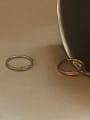 thumb Brass Cubic Zirconia Geometric Dainty Band Ring 2