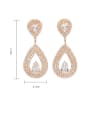 thumb Copper  Cubic Zirconia Water Drop Dainty Stud Trend Korean Fashion Earring 1