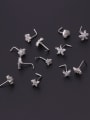 thumb Stainless steel Cubic Zirconia Flower Vintage Hook Earring(Single Only One) 3