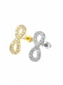 thumb Brass Minimalist Letter  Cubic Zirconia Earring and Necklace Set 4