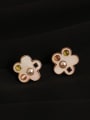 thumb Titanium Steel Shell Flower Minimalist Stud Earring 2