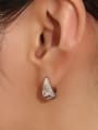 thumb Brass Cubic Zirconia Geometric Vintage Stud Earring 1