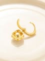 thumb Brass Cubic Zirconia Geometric Dainty Single Earring 3