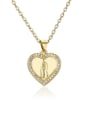 thumb Brass Cubic Zirconia Heart Trend Regligious Virgin mary Pendant Necklace 0