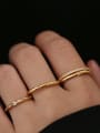 thumb Brass Rhinestone Geometric Minimalist Band Ring 1
